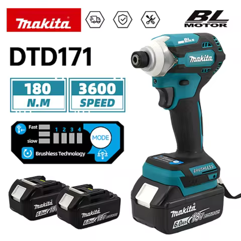 Makita DTD171 Brushless Electric Impact Multifunction Electric Drill 18V Battery Cordless Screwdrive