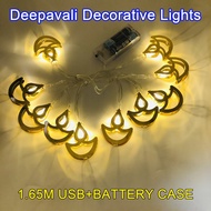 Diwali Decoration Lights USB &amp; Battery Deepavali Fairy LED Light Candle Shape Festival Lighting for Holiday Christmas