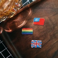【迷你燙貼/胸章 】台灣 英國 彩虹