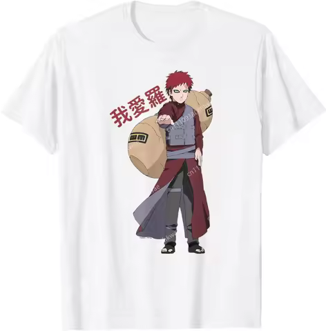 Naruto Shippuden Gaara Shinobi of Sunagakure Anime Fashion Casual Funny T-Shirt S-6XL