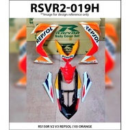 Rapido Cover Set Assembly RS150R V2 V3 Repsol (10) Orange (Sticker Tanam)