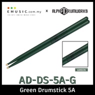 Alpha Drumworks 5A Green Drumstick | Emusic