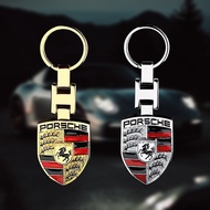Car Emblem Keychain Auto Styling Key Ring Accessories For Porsche Cayenne 955 957 958 9PA 92A Turbo 