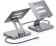 iPad Pro USB C Hub Stand, 10 in 1 Adapter for iPad Pro M4 M2 M1 iPad Air Docking Station 4K 60Hz HDM