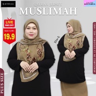 QAYRAA Jersey Muslimah Extra Plus Size - Size 8XL-10XL