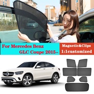 Car Window Sunshade For Mercedes Benz GLC Coupe 2016-2025 Car Sunshade Front Windshield Magnetic Mes