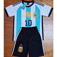 Argentina MESSI auri sport Kids Football jersey