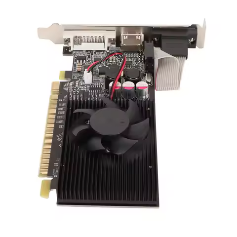 GT730 2GB GDDR3 Graphics Card Single Cooling Fan 64 Bit 810MHz 1000MHz Graphics Card with VGA DVI In
