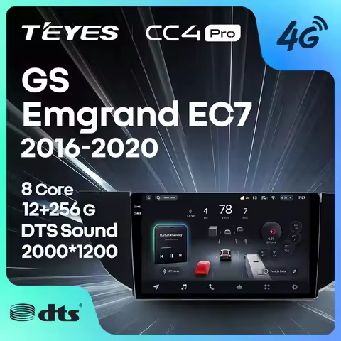 TEYES CC4 PRO For Geely GS 2016 - 2020 Emgrand EC7 1 2018 - 2020 CarPlay Radio Multimedia Stereo Aut