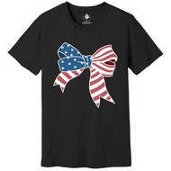 4Th Of July Bow Shirt, 4Th Of July Shirt, American Flag Bow, Bow Shirt, Usa Tee