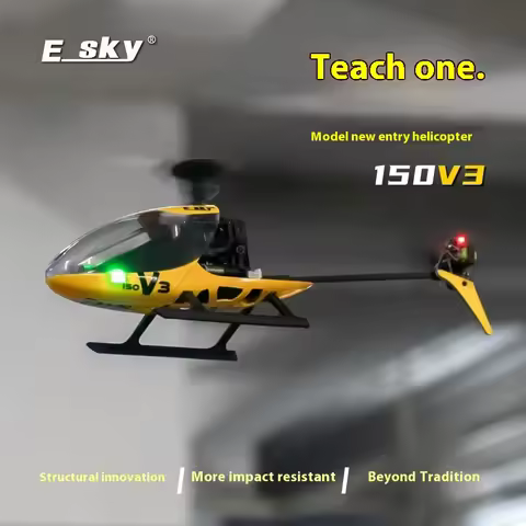 ESKY 150V3 Beginner-Friendly RC Helicopter - Stable Flight 6-Axis Gyro Altitude Hold Aileron-Free De