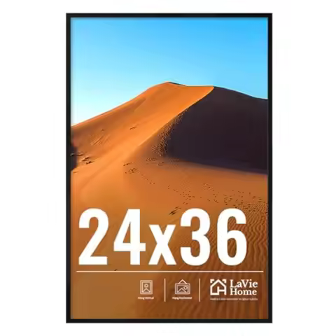 24x36 Picture Frame for Wall Display, 24x36 Picture Frame with HD Plexiglas, 24 x 36 Poster Frame 1 