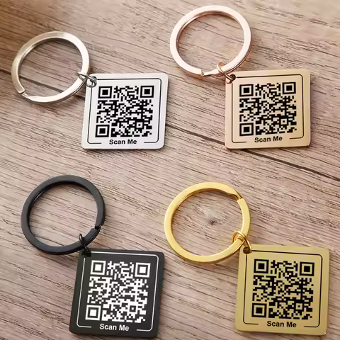 Customized QR Code Keychain, Personalized Business Card, Company Introduction, Party, Wedding, Stain