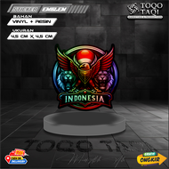 STIKER TIMBUL RESIN EMBLEM LOGO GARUDA INDONESIA MACAN PUTIH STICKER TOQO TAQI