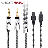 Uareliffe Slender Waist Headphone Replacement Cable 3.5/4.4/4pinXLR Plug 8 Strands OCC Add silver pl