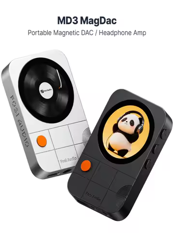Fosi Audio MD3 Portable DAC Amp HiFi Headphone Amplifier Magnetic Backplate Decorder For Phone Chip 