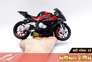 MÔ HÌNH XE BMW S1000RR BLACK RED - ĐỘ PÔ SC 1:12 AUTONO1 D136