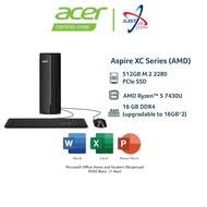 ACER ASPIRE XC-1725-57430W11 DESKTOP PC ( R5-7430U 16GD4 512SSD / W11H / OFFICE OPI )