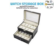 Premium Leather/Wood Watch Display Holder Case Box Kulit Premium Kes Jam Tamgan Paparan Jam