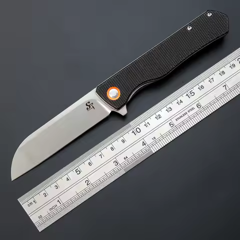 New Sitivien ST5 Folding Pocket Knife D2 Steel Blade Micarta Handle Hunting Knifes for Outdoor Campi