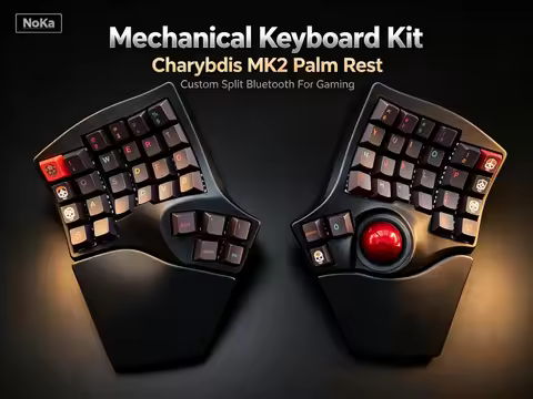 Custom Wireless Split Keyboard Kit Charybdis MK2 Palm Rest Hotswap Bluetooth Mechanical QMK ZMK for 