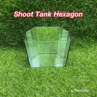 AQUARIUM KACA GLASS AQUARIUM SHOOT TANK HEXAGON