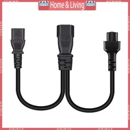 ci 3-Prong C14 to C5+C13 Connector Adapter Cord Male Plug to Female Converter Wire