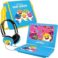 Pinkfong Baby Shark 9" Portable DVD Player with Matching Headphones and Carrying Bag