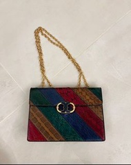 TORY BURCH GEMINI LINK SNAKE MEDIUM CHAIN SHOULDER BAG