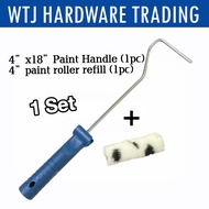 Paint Roller Handle 4" x18" / Pemegang cat 4" + Paint Roller Refill 4" /4" Roller Cat Air