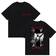 Rapper NINHO M.I.L.S 2.0 Album 2026 Graphic Printed T-shirt Men Women Short Sleeve Cotton T-shirt