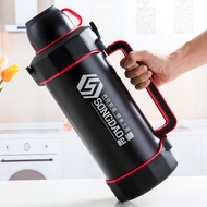 Stainless Steel Thermos Large-Capacity Water Bottle Outdoor Portable 3L Travel Pot Household Thermos