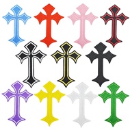 Daily New Arrival/Aizawa Embroidered Cloth Stickers Computer Embroidered Stamps Bible Colorful Cross