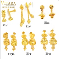 Emas 916 Anting-anting dengan warna dan batu | Gold 916 Earrings with colour and stone design EI01+