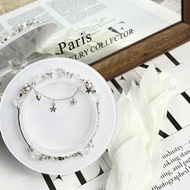 原創設計 月光童話 天然水晶手鍊 白水晶 施華洛世奇 珍珠