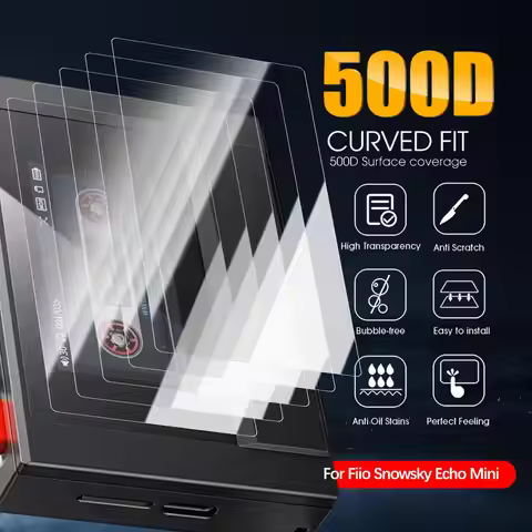 For FiiO SnowSky ECHO MINI Player Screen Protector HD Clear PET Film Not Tempered Glass For FiiO Sno