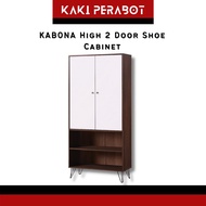 KABONA Almari Kasut 2 Door Shoe Cabinet With Shelf Rack Shoe Rack Shoe Organizer Kabinet Kasut Tinggi Rak Kasut Tinggi