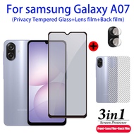 FOR 3 IN 1 samsung Galaxy A07 Tempered Glass samsung Galaxy A07 Screen Protector samsung Galaxy A07 