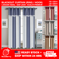 Kain Langsir Tingkap Curtain Window Curtain Sliding Door Decoration Room Langsir Curtain Blackout 80% Rod Eyelet Hook