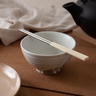 健康愉筷 台灣製 不鏽鋼筷一雙入 奶黃 (短款20.5cm)