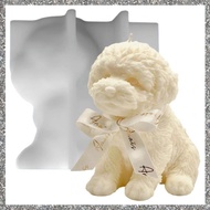 (GJFZ) Large Teddy Candle Mold Cute Dog Silicone Mold for Soap Soy Wax Epoxy Resin DIY Handcraft Par