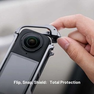 PGYTECH Camera Cage For Insta 360 X4 With Silicone Lens Cap 1/4threaded Interface And A Co