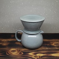 青瓷釉 手沖咖啡壺組 手作陶藝