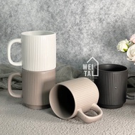 2pcs Mug Ins Style Nordic Style Mug Office Mug Ceramic Matte Color Cup Coffee Mug