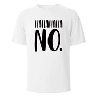 Hahaha No Print T-Shirt Summer Tees For Men Women 100% Cotton O-neck Oversize Casual Short sleeved T