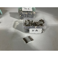Car Motorcycle Glass Fuse Glass Tube (1pcs) Fuse 5A 15A 25A 30A