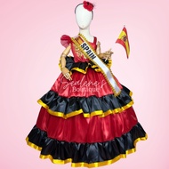 SPAIN COSTUME WITH HEADDRESS | FOR UNITED NATION OR ANY OCCASIONS