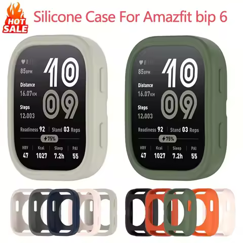 Soft Silicone Case For Amazfit Bip 6 smartwatch Accessories Hollow Protective Shell Scratch Bumper C