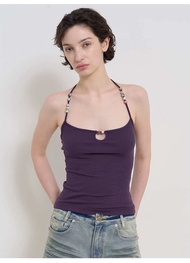 CASA PROJECTS - (Pre-Order) Purple beads halter top