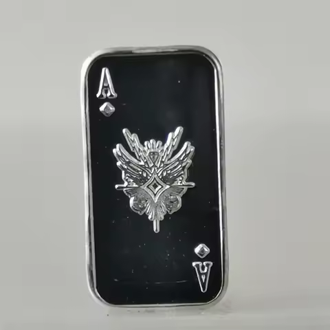 Metal Silver Coins 1 Gram 999 Silver Ace Of Diamond Card Bar Challenge Coin Souvenir Coin Collectibl